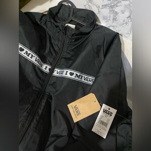 Vans Women’s Size Medium Black MY VANS WINDBREAKER, NWT